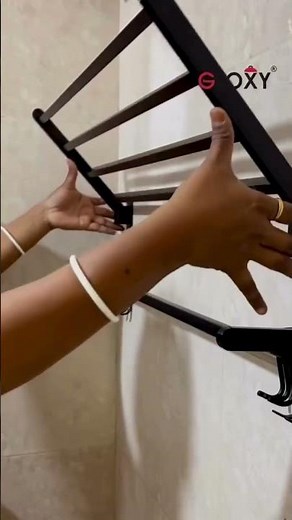 How to Make Your Bathroom Feel Like a 5-Star Hotel | Black Towel Rack Setup ✨