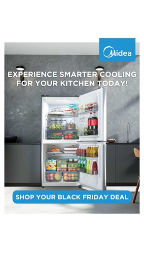 Shop your Black Friday deal and upgrade your kitchen with the Midea 20.0 cu. ft. 30" 50/50 Flex Convertible Refrigerator/Freezer. Its 3-in-1 convertible flexibility lets you switch between fridge and freezer modes instantly, while Smart Cooling and Multi AirFlow Technology keep temperatures perfectly consistent. With a spacious 4-drawer layout, Dual Fresh precision controls, Wi-Fi remote access, and a garage-ready design, it’s made to fit your lifestyle and your space. Smarter storage starts wit
