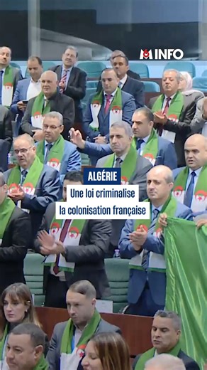 Le Parlement algérien a adopté à l'unanimité ce mercredi une loi qualifiant la colonisation française de "crime d'État" et réclamant à la France "des excuses officielles". Un texte qui pourrait exacerber les tensions entre les deux pays. | M6 Info