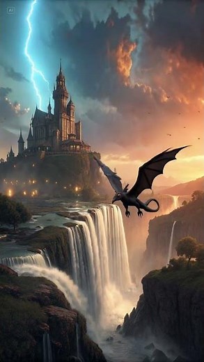 Epic Fantasy World – Floating Crystal Castle, Dragons & Magical Skies | Cinematic Animation
