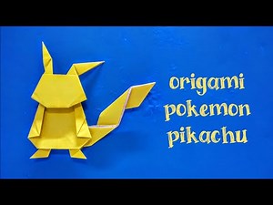 Origami Pokemon Pikachu - How To make a paper Pokemon Pikachu step by step
