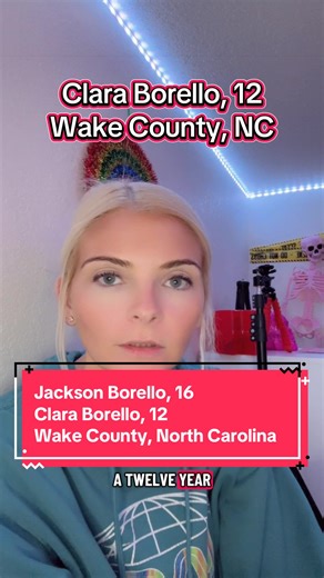 12-year-old Clara Borrello was k•lled inside her North Carolina home, and her 16-year-old brother Jackson Burrello has been charged with mu•der. A 9-year-old sibling was also critically injured. Authorities say the investigation is ongoing in Wake County. #truecrimenews #crimetok #truecrime #jacksonborrello