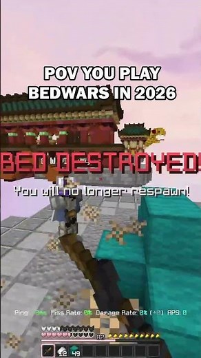 POV BEDWARS IN 2026 #minecraft #bedwarshypixel #hypixel #bedwars #shorts