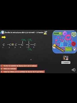Alquinos Estructura -Ejemplo 1 👩‍🏫✅#quimicaorganica #aprendeconmigo #ciencia #alquinos #clases