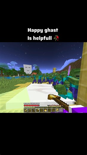 Minecraft ghast zombie attack moment