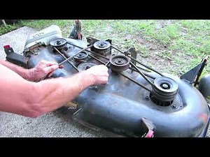 Craftsman riding mower. Installing the belts, and some deck installation tips.