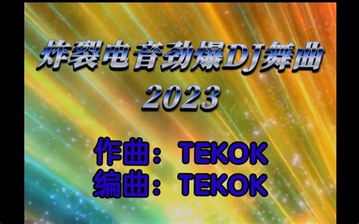 【原创音乐】TEKOK - 炸裂电音劲爆DJ舞曲2023 电子舞曲硬核朋克原创
