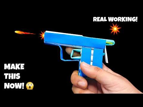 How to Make a Mini Paper Gun That Works 💥 Easy Paper Craft