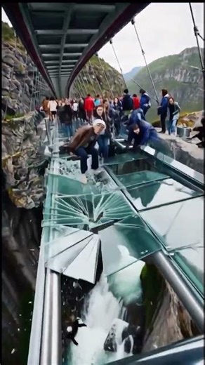 A Shocking Glass Bridge Scene (Fictional)