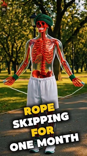 Rope skipping for one month😨#shorts #ropeskipping