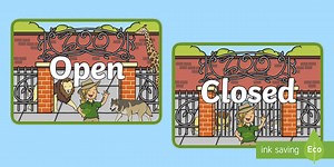 Zoo Open and Closed Role-Play Signs