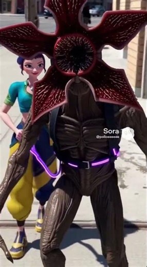 Zoey & Demogorgon #strangerthings #shorts