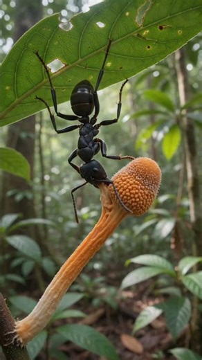 The Zombie Mushroom That Turns Ants Into Living Dead #Shorts