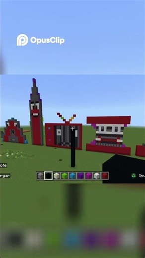 Minecraft – 197 Presents the TV 📺 and Builds with the Numberblocks Family! 🔢✨