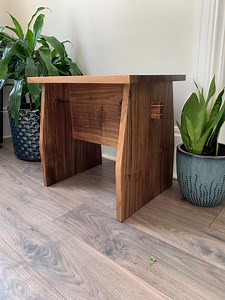 Large Black Walnut Bench or Side Table, Coffee Table. (damaged Slightly) Canadian Black Walnut, Solid Wedged Mortis and Tenon Design. - Etsy UK