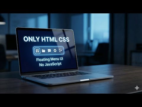 🔥 Only HTML CSS Floating Menu UI 😱 | No JavaScript | 👉 Glassmorphism Design | Coding With Cousins