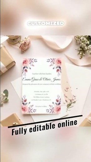 Floral Wedding Invitation – Baby shower Invite