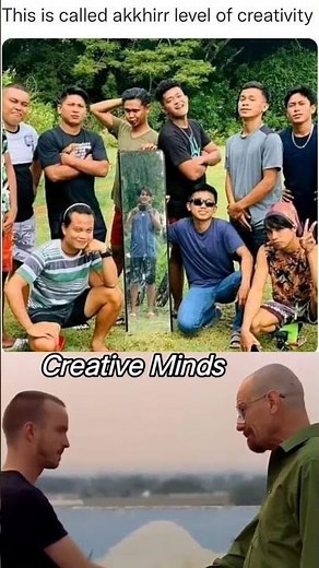Funny viral Creative Meme Mirror Photography Genius | Creativity Meme 2025