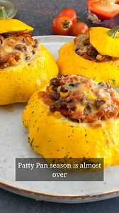 Mild and soft-skinned, these patty pan squash are a summer variety that really do look like little golden pies (or flying saucers). Their shape makes them perfect for stuffing. Enjoy them filled with a Mexican flavours in this recipe. https://www.riverford.co.uk/recipes/mexican-stuffed-patty-pan | Riverford