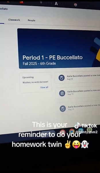 Reminder to Complete Your Middle School Homework