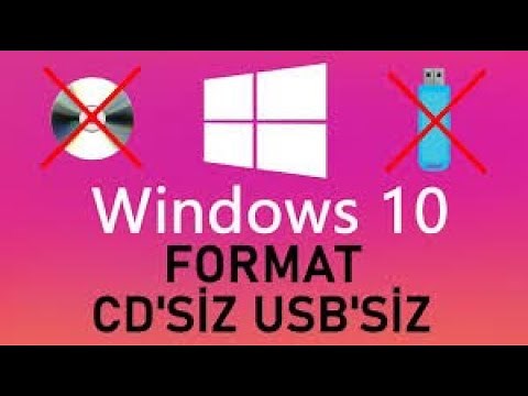 WİNDOWS 10 USB/CD'SİZ FORMAT ATMA SIFIRLAMA BİLGİSAYAR!!!!!!!!!