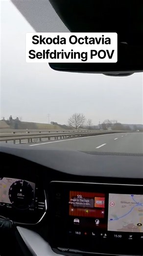 Travel Assist Skoda Octavia Selfriving Test #pov #skoda