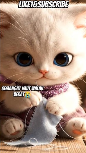 Semangat imut walau berat keadaannya🥺😭✊ #ai #cats #funny #viral #shorts