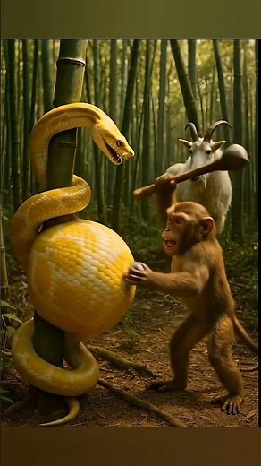 Hero Monkey vs Giant Snake 🐒⚡ Unbelievable Rescue!