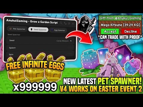 [🍭] NEW PET SPAWNER! 🤑 Grow a Garden 🌶️ Script! • No Key 🔥 *UNPATCHED* ✅ 100% Work🌈 - Anukul Hub V4