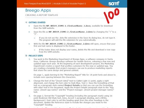 New Perspectives Word 2019 | Module 5: End of Module Project 2