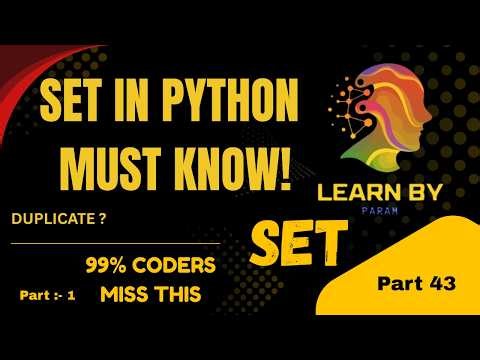 Python Set Tutorial for Beginners 🔥 | Set in Python Complete Explanation Part 1 #tutorial