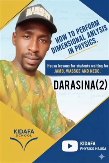 PHYSICS LESSONS IN HAUSA LANGUAGE FOR JAMB WASSCE AND NECO. ##dclhausa #education #biology #chemistry #physics