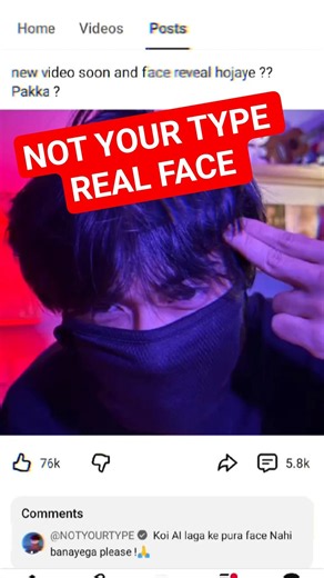 Not your type face reveal video #notyourtype #shorts