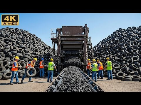Inside the Tire Recycling Plant — How Millions of Tires Are Recycled (Full Process)