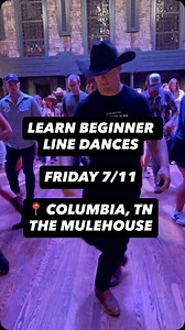 📍 COLUMBIA, TN 🚨 FRIDAY 7/11 🤠 See y’all for BEGINNER line dance lessons and more at @themulehousetn in Columbia, TN 📍The Mulehouse, 812 S High St., Columbia, TN 🎉 Friday 7/11 🎉 Doors open at 7pm 🎉 Lessons start at 7:30pm 🎟️ Get $5 off tickets via themulehouse.com What’s your favorite beginner line dance? Tell us why in the comments! | Urban Cowboy Line Dancing