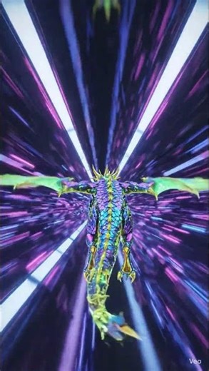 This Dragon Never Stops Flying 😳 Infinite Neon Loop 🐉🔥 #shorts