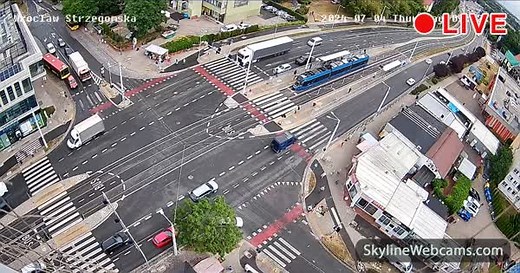 【LIVE】 Live Cam Streets of Wrocław - Poland | SkylineWebcams