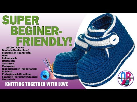 Crochet Baby Boy Booties Tutorial 👶 | Easy Step-by-Step Pattern + Double Sole