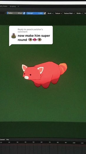 3D Modeling Process of a Fox-Like Creature