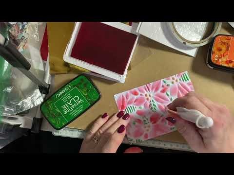 Playing with Ink and an embossing folder 