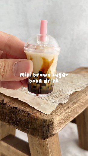 let’s make a mini brown sugar boba drink 🧋 #boba #bubbletea #miniature | Between Spoonfuls