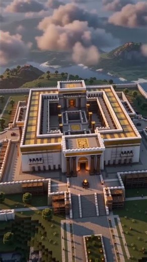 Satisfying Solomon's Temple Minecraft Build 🤤 #minecraft #asmr