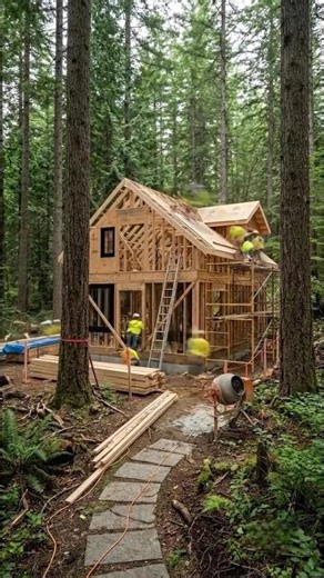 Dream Forest Cabin House | Cozy Wooden Home in Nature 🌲✨