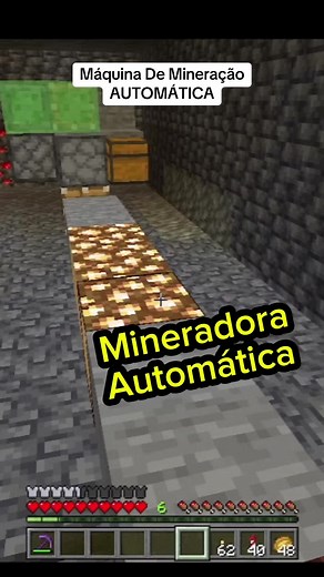 Máquina de Mineração automática no Minecraft