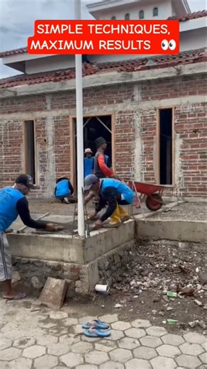 Manual Floor Casting Process#construction #constructionwork #short