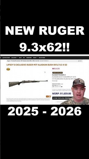 BEAR RIFLE!! NEW Ruger M77 Alaskan Bush Rifle 9.3x62 & 35 Whelen!
