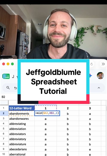 JeffGoldblumle Wordle Spreadsheet Tutorial