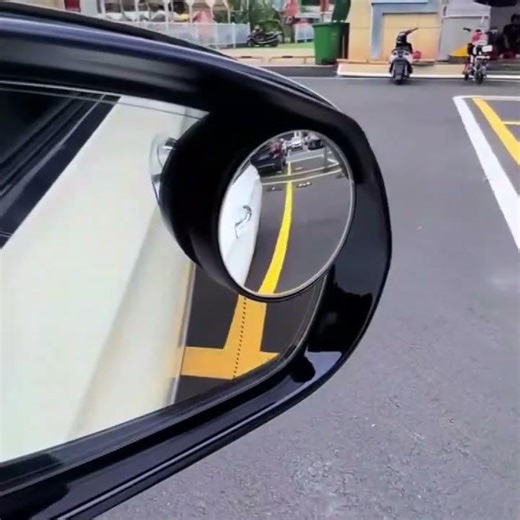 🔥 Car Rear View Mirror Small Round Mirror Rain Eyebrow