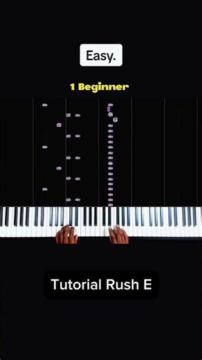 What is your level ?! 🤔🤔 Learn how to play Rush E easy tutorial #pianosoin #pianotutorial