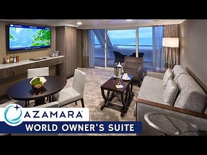 Azamara Onward | World Owner's Suite Full Walkthrough Tour & Review 4K | Azamara Club Cruises